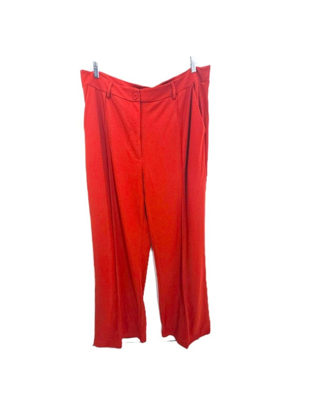 NWT Fashion Nova Heidi Red Wide Leg Trouser Pants Women Size 3X - Picture 2 of 7